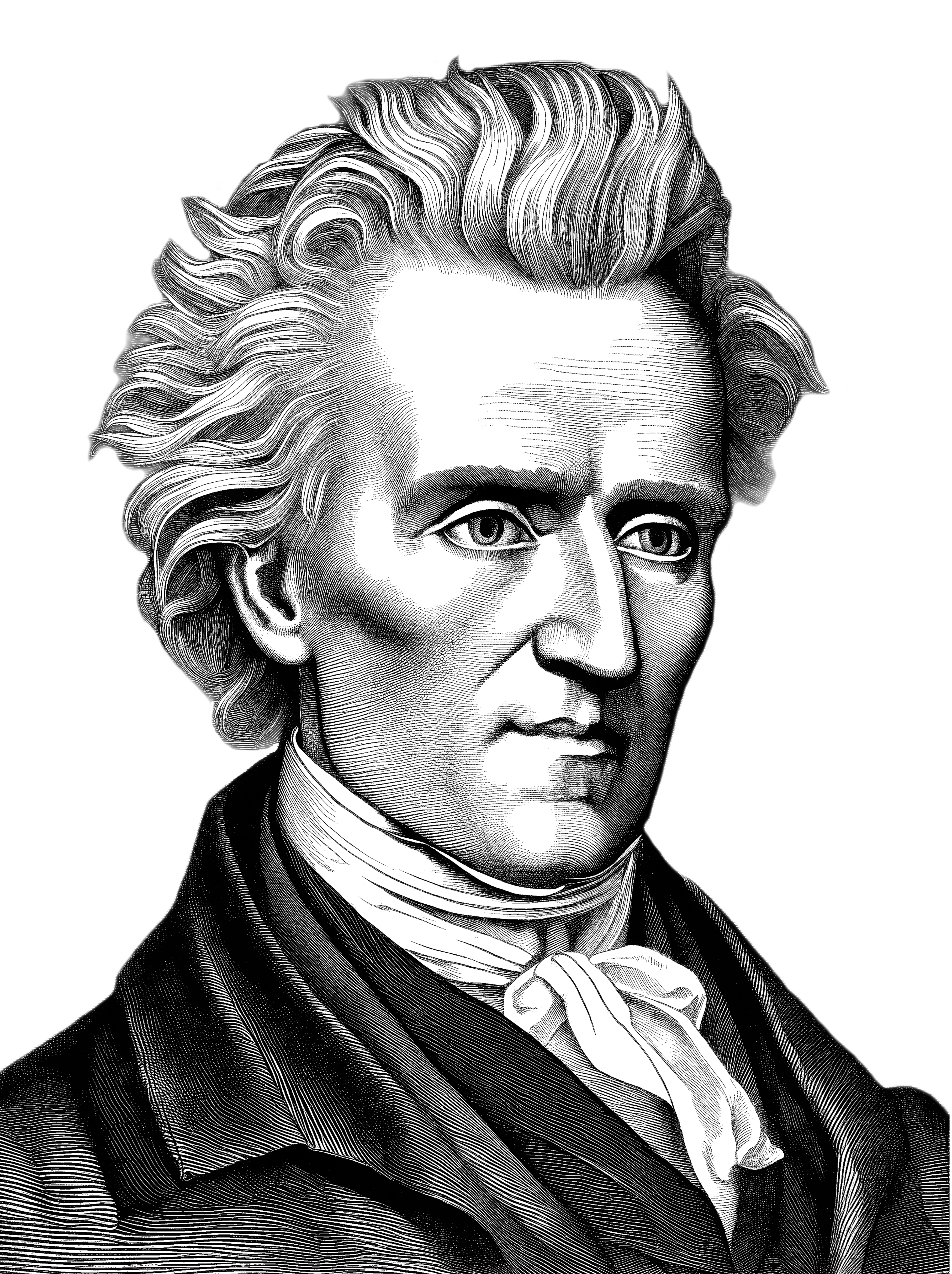 Tegnet billede af Kierkegaard